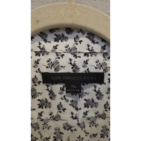 John Varvatos Star U.S.A. Men's XL Black Rose Long Sleeve Button-Front Shirt - Picture 6 of 10